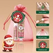 MISS FACTORX 6 Set Hadiah Natal, Set Krim Tangan, Set Pelembap Bibir, Kartu Ucapan Selamat Natal dan Tas Hadiah Merah, Hadiah Terima Kasih untuk Tamu Pernikahan, Kado Natal. - 6 set hadiah Natal - View 3
