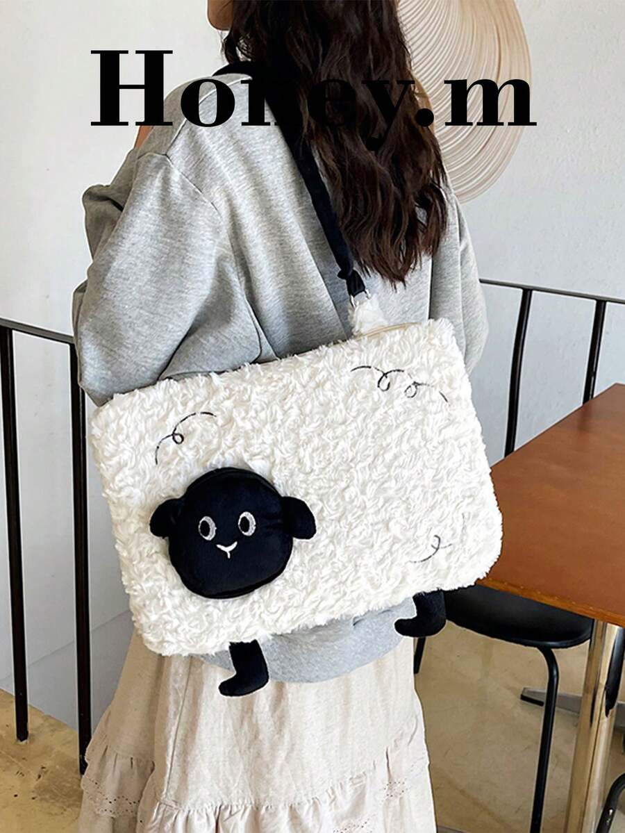 Laptop Bag, Crossbody, Lamb-Shaped, Front Pocket For Data Cables, Fits 14"/15.6" Laptops, Laptop Sleeve, Tablet Bag, Commuter Bag, Tote Bag, Suitable For Commuting, School, Business Trips, Work, Perfect Gift For Family And Friends - Multicolor - View 1