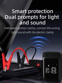 Alat Starter Mobil 6000A dengan Pompa Udara, Pengisi Angin Ban 140 PSI, Layar Digital, Lampu LED, dan Power Bank USB, Starter Aki Portabel, Cocok untuk Perjalanan Musim Dingin, Perjalanan Darat, dan Situasi Aki Mati, Hadiah untuk Pria dan Wanita - Wireless - View 5