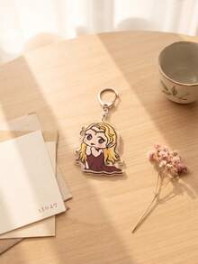 1pc/5pcs Fantasy Romance Novel Chibi Character Aesthetic Acrylic Keychains, Fantasy Romance Novel/Thorns & Roses Cute Q-Version Character Series Irregular Pattern Pendant, Backpack & Car Key Accessory, Gift For Fantasy Novel Readers & A-COTAR Fans - Multicolor - View 10