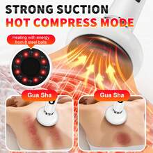 Negative Pressure Cupping Massage Beauty Device, Intelligent Gua Sha Massage Tool. One-Touch Pressure Release. Suitable For Face, Abdomen, Arms, Legs, Waist And Back. Holiday Gift. - View 5