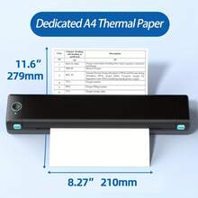 Kertas Printer Thermal 100/200 Lembar Ukuran 8,5 x 11 Inci Cetak Thermal Canggih, Kertas Thermal Ukuran A4 Kompatibel dengan Sebagian Besar Printer Portabel - A4 - View 7