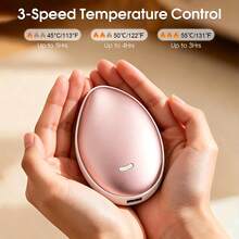 1pc Portable Electric Hand Warmer, Mango Shape, 2400mAh, 3 Temperature Settings, Unisex, Essential For Outdoor Sports Enthusiasts And Workers, Holiday Gift - A - View 6