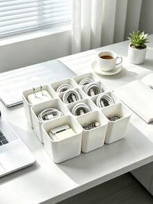 Cable Management Tray, Essential Electronic Storage Accessory, Home And Office Desktop Drawer-Style Cable Organizer (Retractable Drawer Organizer), Home Storage Desktop And Drawer Organizer - Multicolor - View 3
