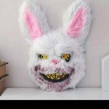 Halloween Rabbit Mask, Scary Rabbit Mask, Full Face Rabbit Mask, Halloween Party Costume Accessory For Cosplay And Masquerade - Multicolor - View 1