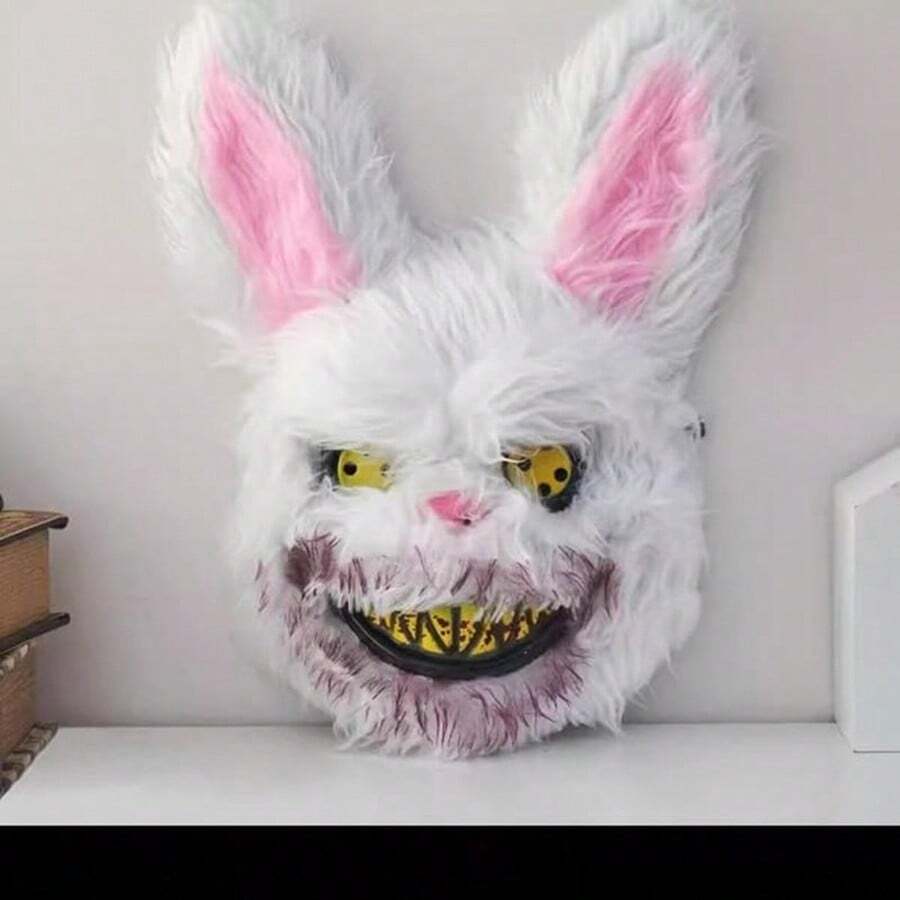 Halloween Rabbit Mask, Scary Rabbit Mask, Full Face Rabbit Mask, Halloween Party Costume Accessory For Cosplay And Masquerade - Multicolor - View 1