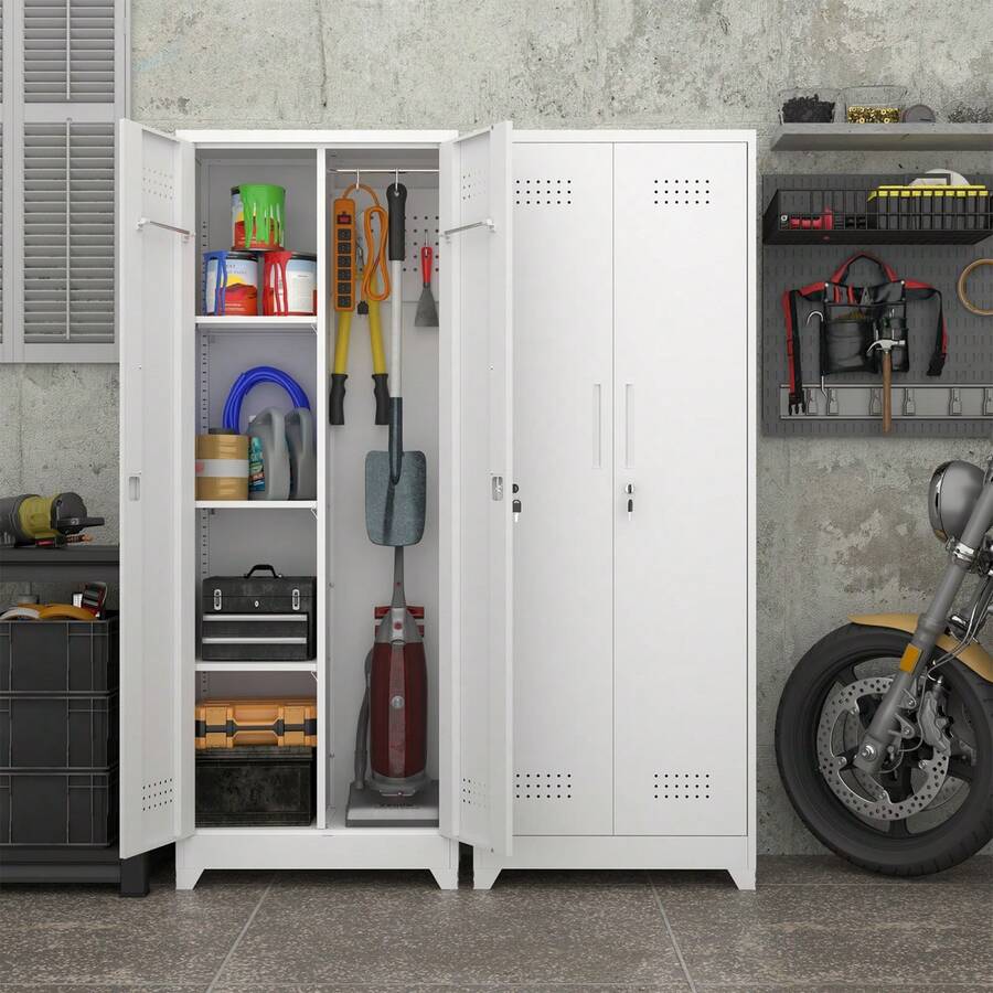 Tool Chests & Cabinets - White + Metal + Modern - View 1