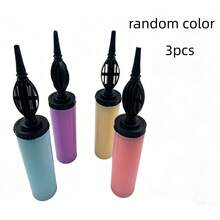 1pc/3pcs Macaron Color Handheld Balloon Pump, Portable Manual Air Pump, Suitable For Latex Balloons And Foil Balloons, Perfect For Wedding, Birthday And Christmas Party Decoration, Practical Balloon Accessory, Bridal Gift And Home Party Decoration Prop - Multicolor - View 15