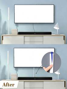 78.74/39.37 Inch Wall-Mounted TV Cable Cover, Floor Cable Management Strip - Flexible Self-Adhesive Cable Cover With Side Opening, Suitable For TV Cables, Easy To Install, Suitable For Home Office Cable Management - Multi-color - View 7