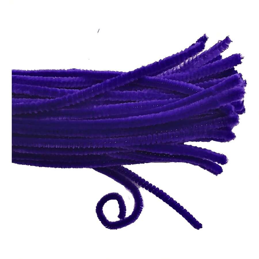 100 Chenille - Limpia Pipas Normal -manualidades = Full - 33 LILA FUERTE - Ver 1