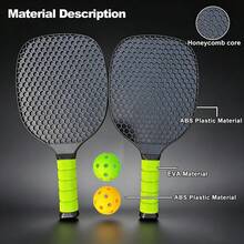 Raket Pickleball Olahraga Luar Ruangan, Dilengkapi dengan 2 Raket dan 2 Bola, Usia 14+ Tahun, Cocok untuk Latihan Pemula/Olahraga/Pertandingan Ganda, Hadiah Halloween/Hari Valentine/Paskah/Natal/Ulang Tahun/Tahun Baru/Thanksgiving dan Hari Raya Lainnya - MultiWarna - View 8