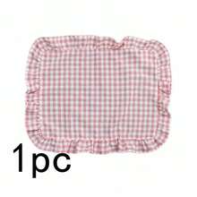 1pc/2pcs/6pcs Korean Style Plaid Placemats, Sweet Candy Color Plaid Tablecloth With Ruffle Edge, Cute Food Plate Insulation Pad For Dining Table - Multicolor - View 12