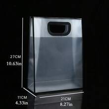 1/5/10pcs Transparent PVC Frosted Tote Bags Gift Packaging Bags Souvenir Bags, Suitable For Storing Books, Textbooks, Miscellaneous Items, Toys, Figures, Etc., Use Scenarios: School, Home - Multicolor - View 8