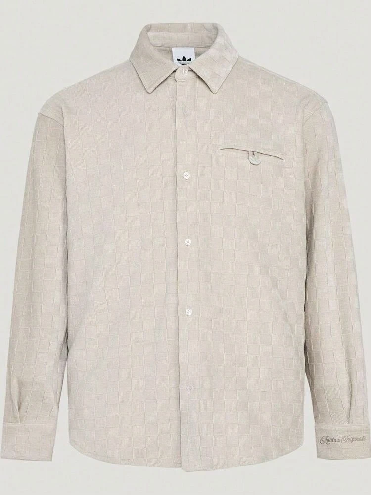 Adidas Originals 男士 RFD SHIRT 針織長袖襯衫 KU5614 - 摩卡棕 - 查看 1