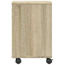 vidaXL Support d'imprimante avec roulettes chêne sonoma 41x32x48 cm - Tabac - Voir 6