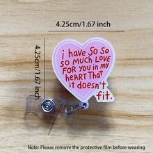 1pc Cute Cartoon Unique Design Retractable Badge Reel, 2D Flat ID Card Holder With Retractable Clip, Nurse Badge Holder For Hospital, Office, Work, Staff ID Card & Lanyard Accessory - X1065 - View 4