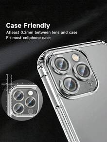 Gorilla Hero 9pcs Silver CD Pattern Lens Protector Ring, Precise Coverage For Phone Camera, Made Of Glass Material, Accurate Fit And Hard To Fall Off, High Definition Color For Photography And Video Recording, Suitable For All Scenes, Personalized Design, Waterproof Splash, Anti-Fingerprint Residue. Compatible With IPhone Ultra/18 Pro Max/18 Pro/18/17E/17 Pro Max/16 Pro Max/15 Pro Max/14 Pro Max/13 Pro Max/12 Pro Max/11 Pro Max/17 Pro/16 Pro/15/14/13/12/11 And Other Series. - Silver - View 8
