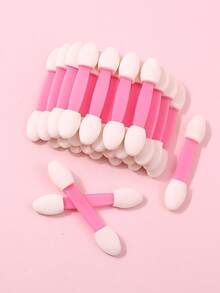 25PCS Nail Art Sponge Magic Wand Double-Ended Sponge Brush Gradient Nail Art Brush Hand Clip Rhinestone Brush - Pink - View 7