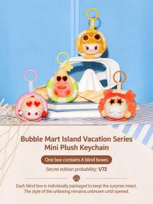 Pop Mart Móc treo bông mini Labubu Bubble Cute Island Vacation Series (Hộp mù ngẫu nhiên 1 cái) - Nhiều màu - Xem 2