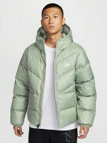 Nike Men's AS M NK WINDRUNNER STMNT Down Jacket Thick Down Jacket - Short HQ7791-370 - Green - View 1