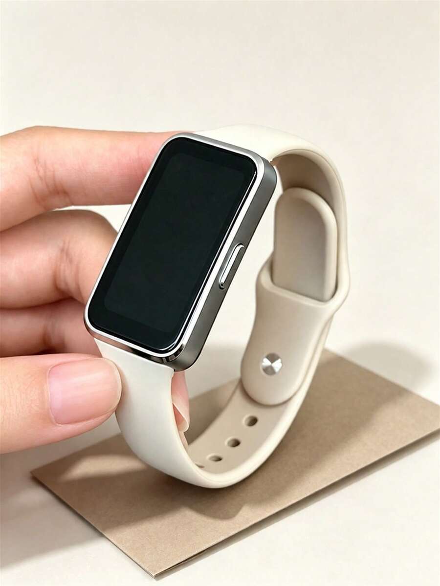 1件休閒運動風矽膠手錶錶帶，相容於 Band 8/9/10/11/11Pro/NFC 手環 - Starlight - 查看 1