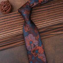 Men's Floral/Paisley Exquisite Jacquard Tie 8cm Hand-Tied Business Formal Banquet Wedding Suit Accessory Multi-Color - Multicolor - View 13