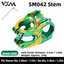 VXM Dirt Bike Handlebar Stem Mountain Bike Short Stem Downhill Cross Country Hollow 31.8x35MM Short Stem - Multicolor - View 12