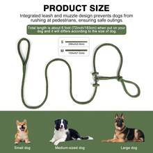 Lynxking 1pc Dog Head Collar And Leash In One, No Pull Training Dog Muzzle And Dog Leash For Small Medium And Large Dogs - Army Green - View 2