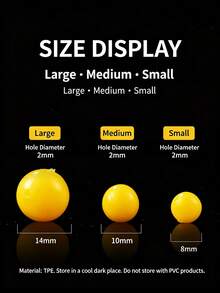 335pcs Multi-Size Fishing Hook Set With Assorted Yellow Floating Beads, Divided Storage Box, Sharp & Durable Soft Bait Beads With Good Buoyancy, Freshwater And Saltwater Fishing Tackle Accessory Combo Kit - Silver - View 4