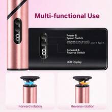 Foldable Electric Foot File, Rechargeable Handheld Foot Callus Remover, 9-Speed Adjustable, Multi-Function Personal Foot Polisher, Portable Callus Removal Tool For Home And Nail Salon, Foot Care Tool For Men And Women - Multicolor - View 6