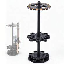 Rotating Fishing Rod Holder, Floor Rack Holds Up To 16 Rods, Fishing Pole Storage Organizer For Garage, Basement, Or Shed, Easy To Install - Black - View 1