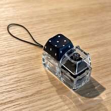 1pc Cute Polka Dot Dice Pattern Keychain, Backpack And Phone Lanyard Pendant, Keyboard Charm, Bag Accessory, Suitable For Any Bag - Multicolor - View 9