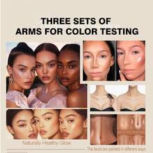 HelloKiss Contour, Highlight & Blush Stick Set With Blending Brush, 4-Piece Cream Face Makeup Kit For Sculpting Cheekbones, Nose & Jawline, Blendable Buildable Bronzer Highlighter Blush Sticks, Natural Soft Glam Finish - Multicolor - View 9
