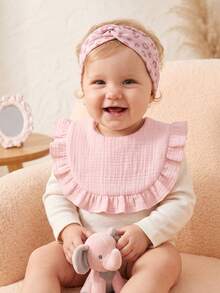 6PCS Girls Pure Cotton Printed Knotted Cute Baby Hair Accessories Candy Color Soft Skin-Friendly Baby Bib Set Suitable For Daily Use - Multicolor - View 3