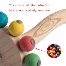 1pc Bird Toy Parrot Toy Colorful Bead Rotating Windmill Perch Stand Bird Cage Accessory Bird Supplies Suitable For Small And Medium-Sized Birds (Random Color) - A+B - View 6