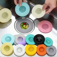 1/2/4pcs Sink Drain Filter, Bathroom Hair Catcher, Kitchen & Bathroom Essential Accessory, Portable Floor Drain, Durable Plastic Food Waste Plug, High-Quality Round Drain Cover For Bathroom & Kitchen Sink - Durable Plastic, Easy Installation, Bathroom Accessory, Kitchen Essential - Multicolor - View 16