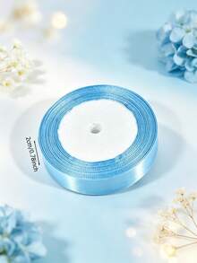 1 Roll 22m Blue Satin Ribbon, Handmade Rose Ribbon, 22m Polyester Ribbon Packaging Ribbon, Home Decor, Scene Decoration, Theme Party Decoration - Ribbon Roll - View 19