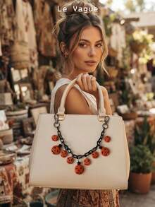 Halloween Spooky Pumpkin Black Chain Handbag Strap Extender - Cute Festival Theme Y2K Purse Charm & Bag Accessory - Multicolor - View 6
