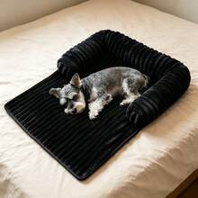 Anti-Scratch Pet Mat Cat Dog Pad New Plush Thickened Non-Slip Sofa Dog Bed - Black - View 2