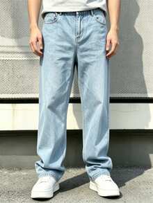 DG XUNLIN MODA Men Pants - Light Blue - View 4