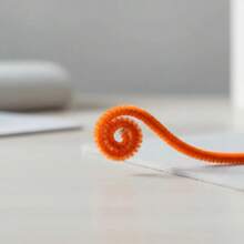 100 Chenille - Limpia Pipas Normal -manualidades = Full - 32 NARANJA FLUORESCENTE - Ver 8