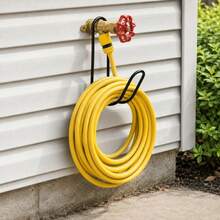 Garden Hose Holder Space-Saving Punch-Free Anti-Rust Water Hose Hanger - A - View 3