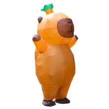 Cartoon Capybara Costume Inflatable For Adult Fancy Halloween Cosplay Party Dress Performance Inflated Garment Air Blow Suit - Multicolor - View 3