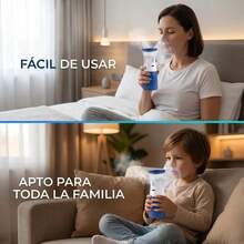 Nebulizador de malla portátil silencioso, inhalador ultrasónico recargable USB, equipo de cuidado respiratorio para uso doméstico, incluye mascarillas para niños y adultos - Ver 5