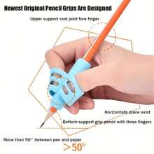 3pcs Student Pencil Grip Corrector Set Kindergarten Elementary School Writing Posture Correction Soft Rubber Pen Holder - Sets - View 4