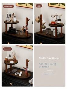 1PC Freestanding 2/3-Story Desktop Shelf With Tree Branch Hook, Bedroom Dressing Table Jewelry Storage Shelf, Living Room Key, Remote Control, Mobile Phone Scattered Layered Shelf, Christmas Home Decoration Display Shelf - Multicolor - View 6