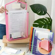 Colorful Transparent Plastic Expanding File Folder – Large Capacity Storage Folder, Suitable For Receipts, Bills And Taxes, A4/Letter Size, For School, Office Or Home Use, Desktop File Organizer, Simple Snap Design, Visible Folder - Multiple Styles - View 3