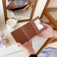 Kawaii 3D Toast Bread Decor Trifold SmallWallet, Nice Letter Embroidered Card Purse - Multicolor - View 4