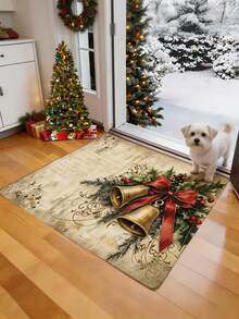 1pc Christmas Bell Door Mat, Hallway Runner Rug, Carpet, Long Strip Rug, Area Small Rug, Mat, Home Decor, Area Rug, Living Room Area Rug, Living Room Home Decor, Room Decoration, Washable Rug - Multicolor - View 2