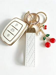 Car Key Cover Compatible With Beijing Langdong, Lingdong, Mingtu, Ix35, Ix25, Tucson, Sonata, 9-Button, Reina, Cherry Pendant, PU Rope - A - View 17